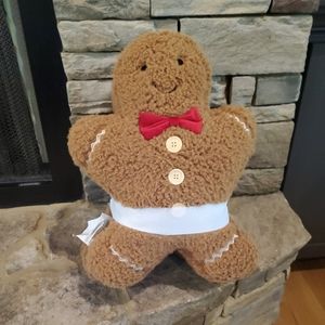 Plush Gingerbread Boy and Girl Pillows-NWT